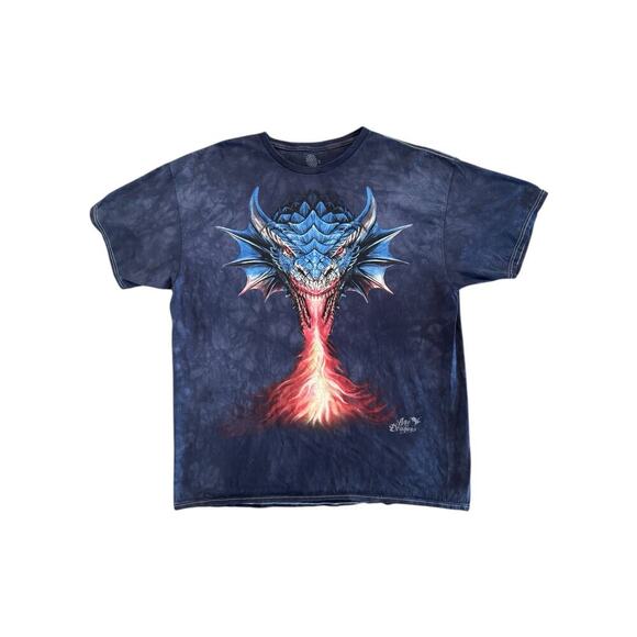 The Mountain XL Dragon T-Shirt Fire Breathing Graphic Tee Age of Dragons Fantasy - Picture 1 of 4